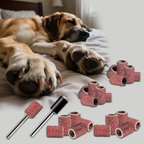 22-Pack Pet Nail Grinder Replacement Kit - 60 & 100 Grit Sanding Bands - size: 1/4 Inch