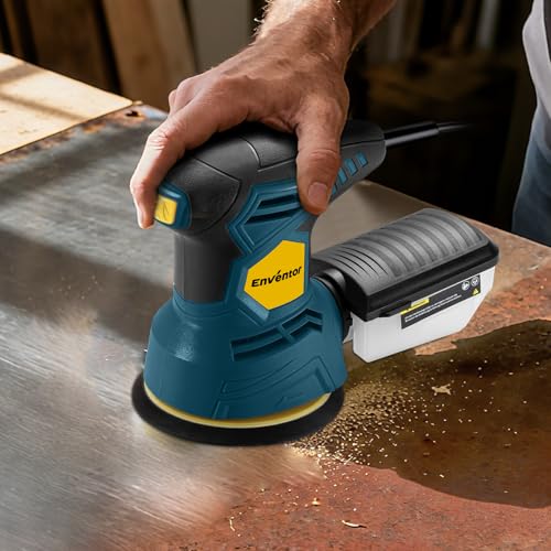 Enventor Orbital Sander with 6 Speeds, Dust Collection, 5 in, 2.5A Corded - size: 2.5A