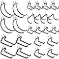 INCLY 24 Pack 1/4" Pegboard Drill Holder Tool Utility Hooks - size: 24 Pack