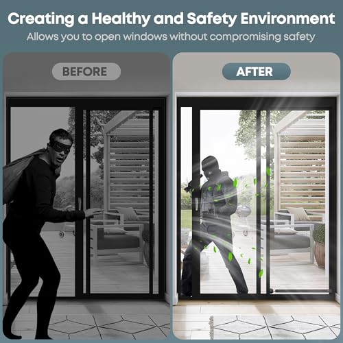 1 Pack Adjustable Window Security Bars for Inside, 17"-33", Black - color: Black - 1 Pack