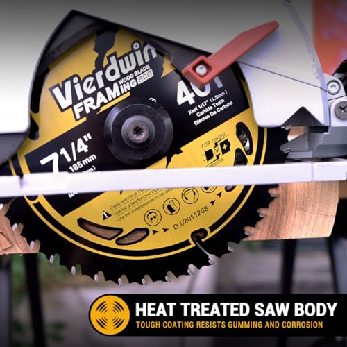 3-Pack 7-1/4-Inch 24T/40T/60T Carbide Circular Saw Blades for Wood - size: 7-1/4'' (24T+40T+60T)