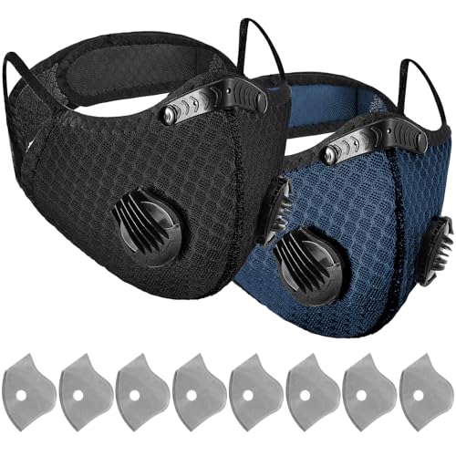 Threlaco Dust Mask Reusable - color: Black, Navy Blue