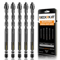 DECKRKAT Upgraded 5-Piece 1/2 Inch Black 4-Flute Serrated Masonry Drill Bits - Concrete, Tile, Glass, Brick, Ceramic, Plastic, Wood - size: 5 Piece 1/2", style: 4-Flute Serrated Drill Bit
