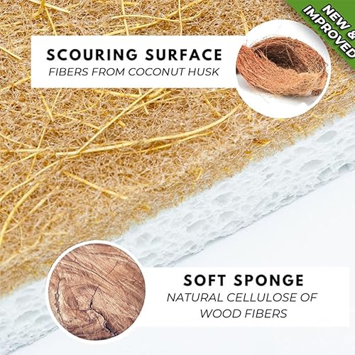 Coconut Fiber Sponges – Natural & Biodegradable. 100% Eco-Friendly