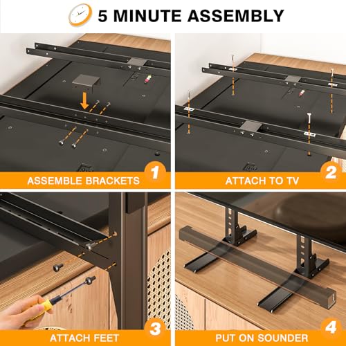 TAVR Universal Table Top TV Stand Mount, TV Legs for Most 20-75 Inch TVs - size: 20-75 inch