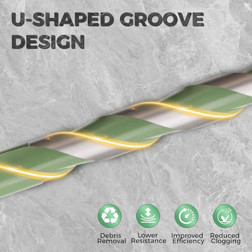 Masonry Drill Bit Set 12 Pcs(1/8"-9/16"), Masonry Drill Bits for Concrete - size: 12 Pcs (1/8"-9/16") Matcha Green