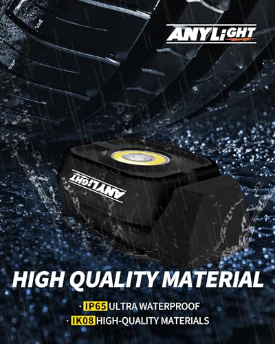 Led Work Light with 4 Modes, 1200LM Portable COB Magnetic Light - color: Black