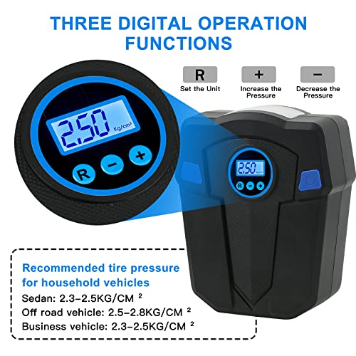 Tire Repair Kit, Tire Inflator Portable Air Compressor, Heavy Duty Flat Tire Repair Kit With 12V Air Pump For SVU, Car, Motorcycle, Truck, RV And Other Tire Repair