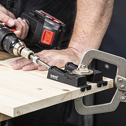 Trend 3 in 1 Pocket Hole Jig Kit with Pocket Hole Jig, HSS Drill Bit & Depth Setting Collar, Square Drive Bit, 50 Screws & Kit Storage Case, PH/JIG/BK - style: 3-in-1