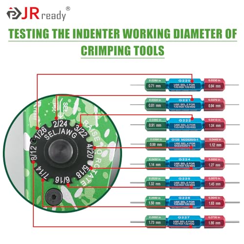 JRready M22520 1 01 Closed Barrel Crimping Tool KIT NEW-AS1G Adjustable Crimper crimp HAN series Heavy Duty Connectors Contacts MIL series connector 12# 16# 20# Solid Contacts 12-26awg Wire Harness