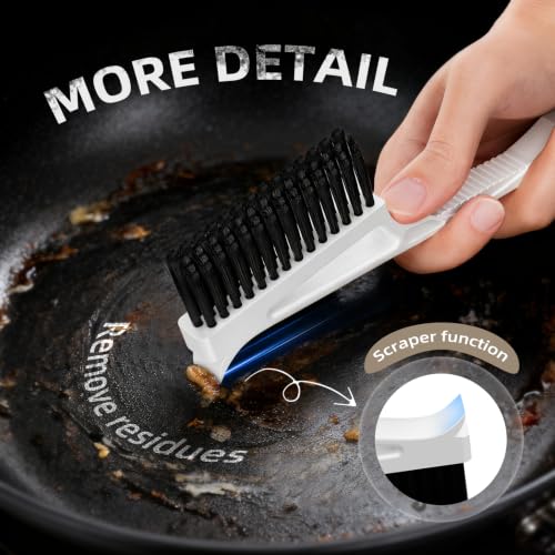 CLEANGOR Grout Cleaner Brush V Shape, Stiff Grout Cleaning Brushes for Tile