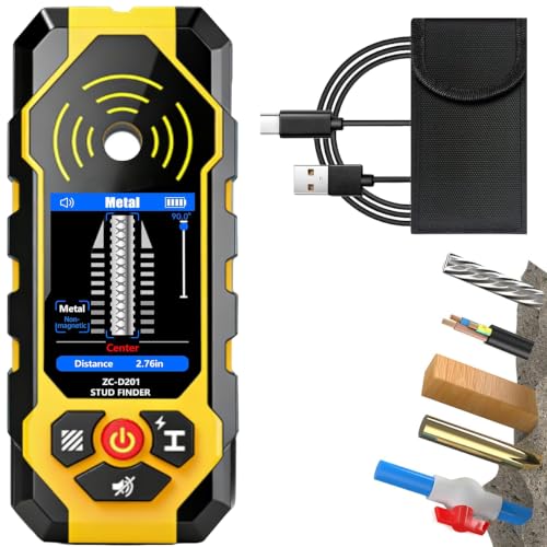 ZC-D201 Stud Finder Wall Scanner,2.4" Digital HD Screen Rechargeable