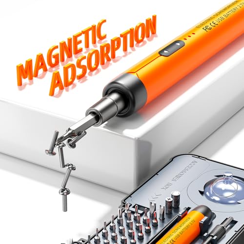 ANVANNA 88-IN-1 Mini Electric Screwdriver Set is a comprehensive electric precision tool kit designed for electronics repair and DIY projects - style: Pro Orange