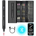 AM ARROWMAX Mini Engraving Pen with 42 Bits - Rotary Tool Smart Motion Control, OLED, Bluetooth, APP, Wireless Magnetic Charge, Engraving Pen for Metal, Wood, Glass and Plastic (SGS PRO) Black - color: Black, size: SGS PRO
