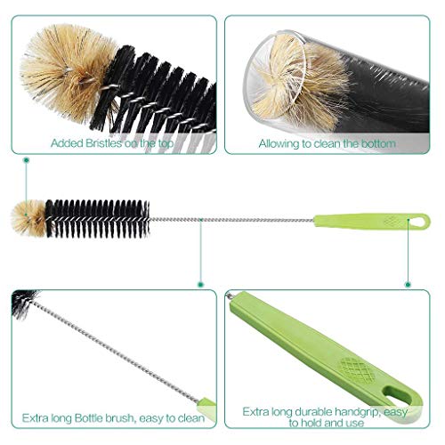 16in Bendable Bottle Brush, Long Handle Bottle Cleaning Brush for Cleaning Narrow Neck Bottles, Baby Bottles, Flask, Pitcher, Vase, Bird Feeder, Home Kitchen Sink Cleaning Brush, Water Bottle Brush