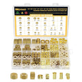 Siptenk 255PCS Brass Compression Sleeves Ferrules Inserts Nuts Fittings - color: 255PCS Sleeves Ferrules Inserts Nuts