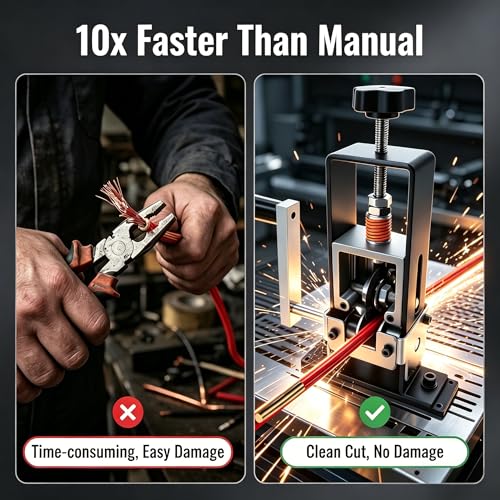 Manual/Drill Powered Wire Stripping Machine, 1-25mm Adjustable Copper Wire Stripper Tool, for Scrap Cable Recycling, Portable & Heavy Duty Copper Wire Peeler with Gloves, Wrench & Screws