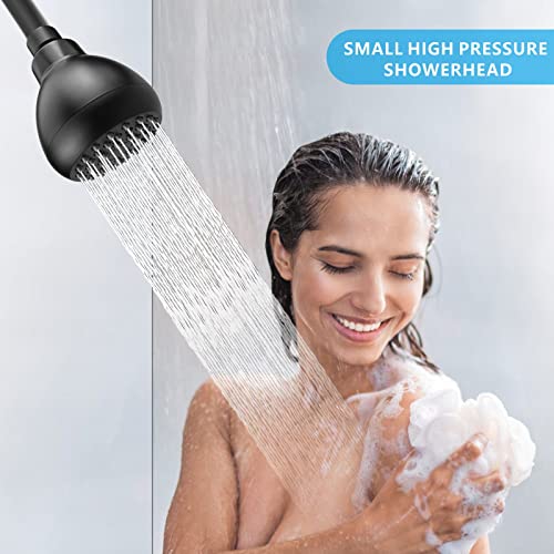 High Pressure Shower Head - Powerful Bathroom Pressure Boosting Showerhead - Perfect Universal Replacement for Rain Shower Heads(Matte Black) - color: Matte Black