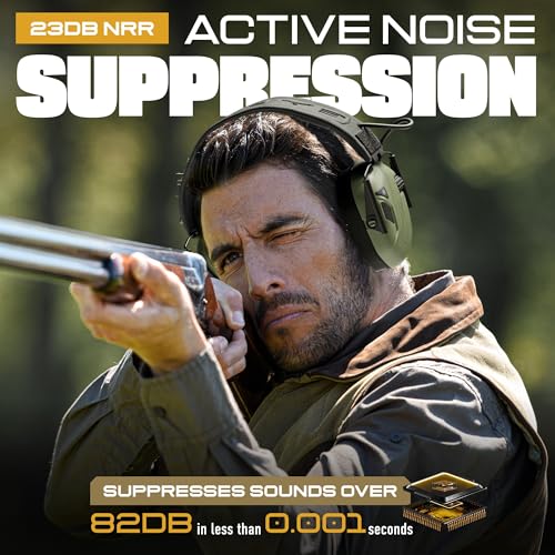 EARMOR M300T Electronic Hearing Protection with Bluetooth 5.4 – NRR 22dB Noise Reduction Shooting Ear Muffs - color: Green (Bluetooth)