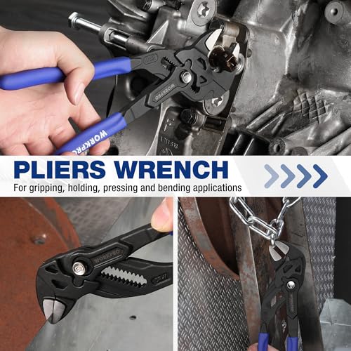 WORKPRO 10-Inch Pliers Wrench, CR-V Construction Wrench Plier - size: 10-Inch