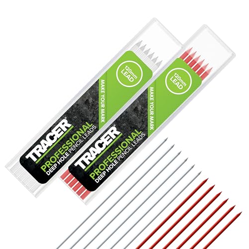 Tracer Pencil Refills - 12 x 2.8mm Deep Hole Leads, Red and White - size: pkg of 12