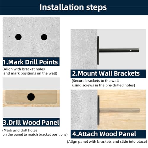 6 Inch (154MM) Hidden Floating Shelf Brackets 6-Pack