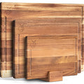 WALDWERK Cutting Board Set (15.75 x 12/13 x 9.5/10 x 7 in) out of Solid Acacia Wood - 0,8 in Thick Cutting Boards for Kitchen - Wood Cutting Boards - Wooden Chopping Boards for Kitchen - size: 17.3"L x 3.9"W