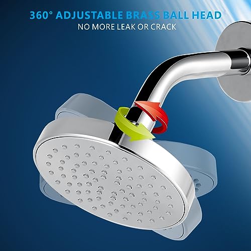 High Pressure Shower Head - 4.7“ Powerful Bathroom Pressure Boosting Rain Showerhead - Perfect Universal Replacement for Rainfall Shower Heads (10 Pack, Chrome) - style: 10 Pack Chrome