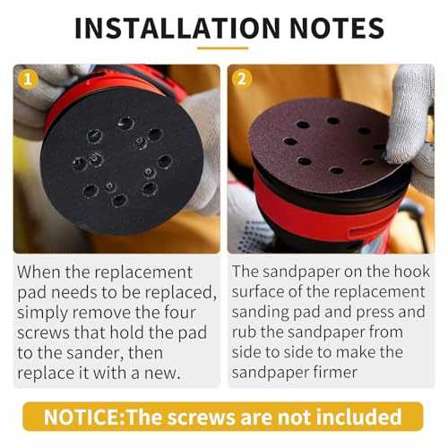Orbital Sander Metal Pad Replacement for Craftsman, 2 Pack - size: FIT 1.97 IN / 50 MM