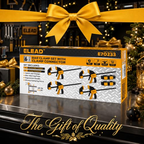 6-Pack Wood Clamps for Woodworking, 4-Piece 12" Bar Clamps with 2-Piece Clamp Connectors, Quick-Release Wood Clamps with 150 LBS Load Limit, Trigger Clamp Set for Woodworking DIY Projects - style: 4-Piece 12" 150lbs with clamp connector