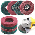 Keadic 8PCS 4 Inch Red & Green Nylon Fiber Flap Discs Set, 120 180 240 320 Grit Assorted Sanding Grinding Buffing Wheels for Angle Grinder