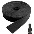 Heat Shrinkable Wire Cover, 25ft 1" Braided Hydraulic Hose Protector Sleeve - size: 25ft - 1"(25mm)
