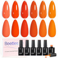 Beetles Orange Gel Polish Set, Scarlet Sunset Collection,6 Fall Colors - color: Scarlet Sunset
