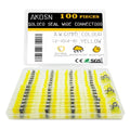 100 PCS Yellow Heat Shrink Butt Connectors,12-10 AWG, Self Soldering Butt Connector, Waterproof Solder Seal Wire Connectors, Butt Splice Wire Terminals for Automotive Marine Boat - size: AWG 12-10 (Qty: 100)