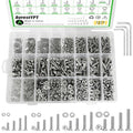 1273Pcs 410 Stainless Steel M2 M3 M4 M5 Screw Kit - 3D Printer Mini Screw, Allen Head/Flat Head/Countersunk Bolt/Screws, Metric Bolts Assortment, Silver Nuts and Bolts for Mechanical Hardware - size: M2/3/4/5-1273Pcs