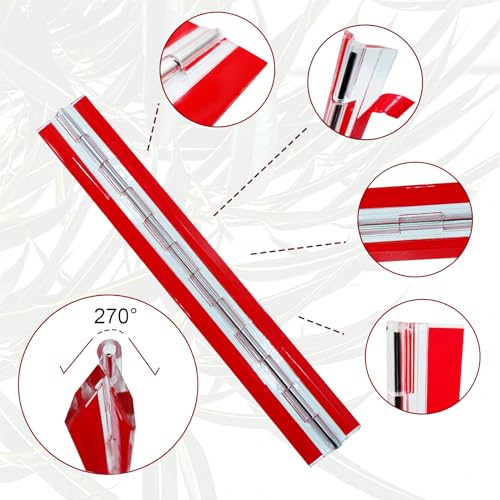 2Pcs Acrylic Hinge, 12 inch Continuous Piano Plastic Hinge for Aquarium Lid