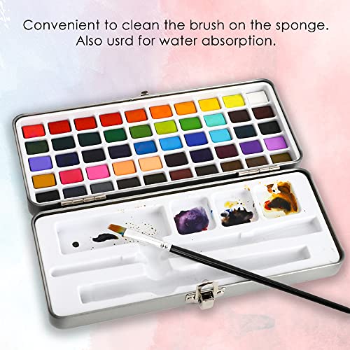 Grabie 50 Color Watercolor Paint Set with Brush Pens - color: 50 Colors