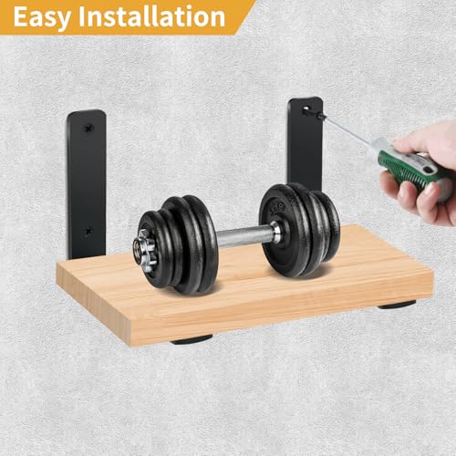 4 Pack - L 5" x H 4" x W1.5, 5mm Thick Black L Shelf Bracket, Iron Shelf Brackets, Metal Shelf Brackets, Floating Shelf, Shelf Supports with Screws - size: 5''x4'', style: Black 4 Pack