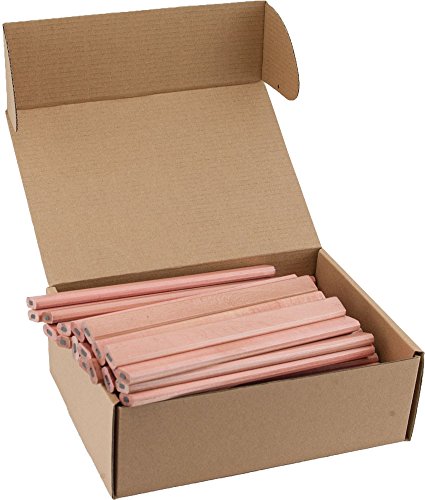 GRAPHITE Hard Lead Carpenter Pencils Bulk - (72) Pieces Lumber Wooden Pencil #2 (HB) - Natural Lacquered - color: Natural Lacquered Wood, size: 72 Count (Pack of 1)