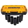 DEWALT DWMT74736 Tough Box 7PC SAE 1/2 Deep Drive Impact Socket Set - style: SAE