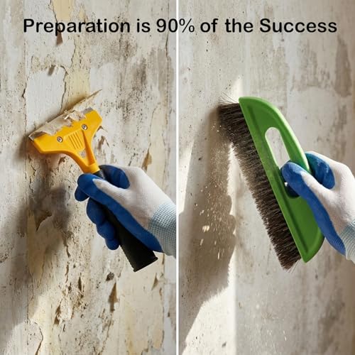 Wallpaper Smoothing Tools,Wallpaper Tool Kit with Squeegee Smoother,Seam Roller，Detail Scraper,Brush for Vinyl Application,Peel and Stick Hanging,Wall Tile,Contact Paper