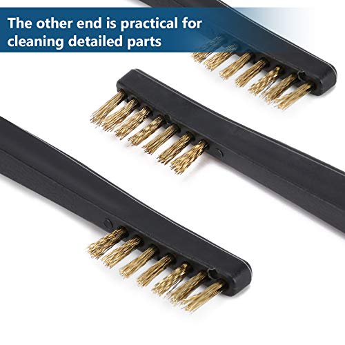 Accmor Scratch Brush Set for Gun Cleaning, Double-Ended Wire Bristle Brushes 9 Packs, All Purpose Gun Cleaner Kit, Handy Brass Scrub for Cleaning Welding Slag/Paint/Rust/Dirt - style: 9Pcs Bronze