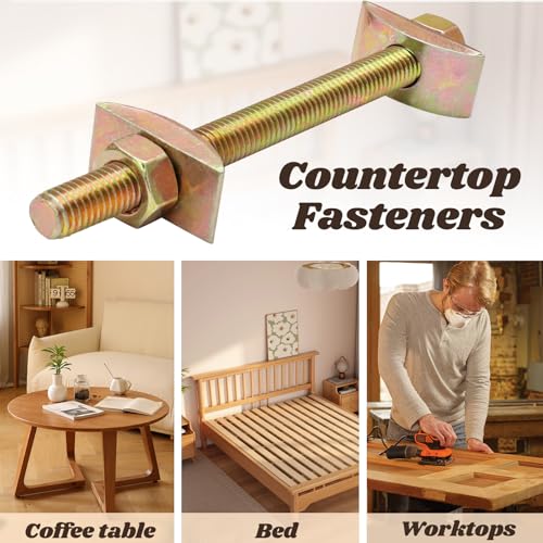 6 Sets Countertop Connector Bolts M8x100mm - size: M8x100mm