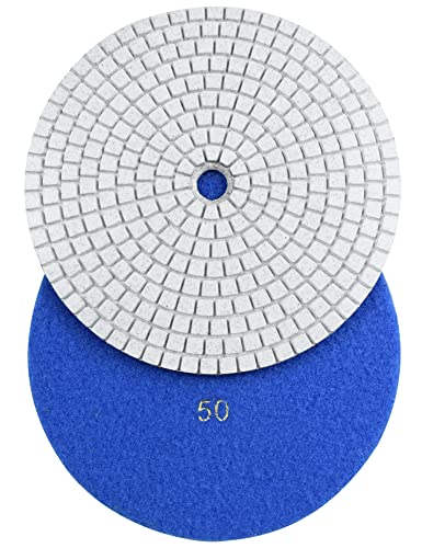 7 Step 7" Wet Diamond Polishing Pads Abrasive Set, Great for Granite Travertine Marble Stone - size: 7 Inch