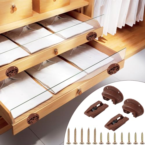 12 Set Drawer Guide Kit, Enhanced Commercial Slide Style Drawers for Kenlin Rite-Trak II 168, Vaughan Bassett, Legacy, Replacement Dresser Drawer Slides Repair Kit with Roller (12 Pack) - style: Drawer Slides 12 Pack