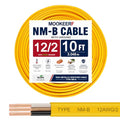 12/2 Wire with Ground - 10FT 12 Gauge NM-B Non-Metallic Sheathed Cable 100% Pure Copper 12 AWG 2 Conductor Residential Indoor Wire for Outlets, Switches, Other Loads and Lighting Wiring Projects etc. - size: 10FT, style: 12AWG/2