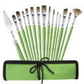 Paint Brush Set, Professional Paint Brushes for Watercolor Painting, Acrylic, Gouache & Oil Painting - Detail Paint Brushes, Round, Flat, Cat's Tongue,Liner for Artists and Beginners(15pcs)
