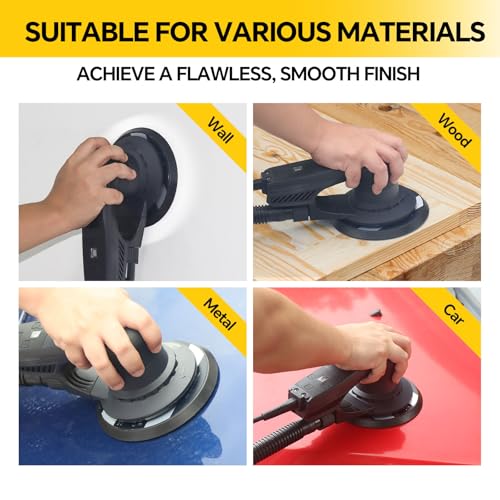 Electric 360W Random Orbital Sander with Dual 5" & 6" Pads Brushless Motor