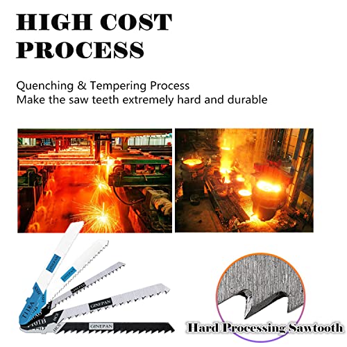 20PCS T Shank Jigsaw Blades for Wood Plastic Metal Cutting - style: GP-20