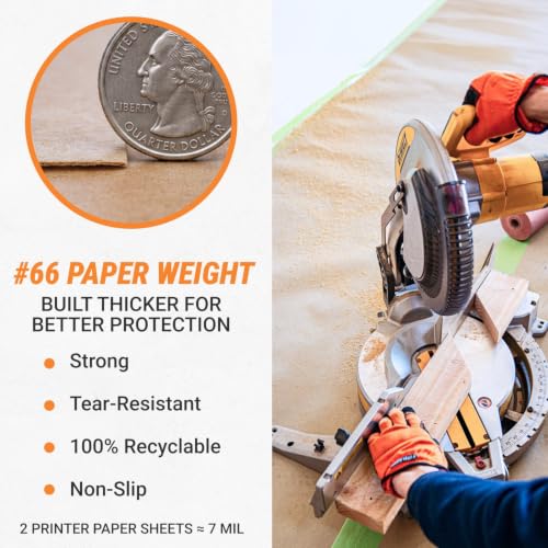 Floor Protection Natural Brown Rosin Paper 18" x 166 ft - style: 249 sq ft (18" x 166' Roll)